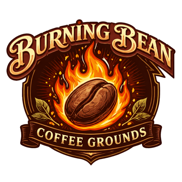 Burning Bean Coffee Grounds